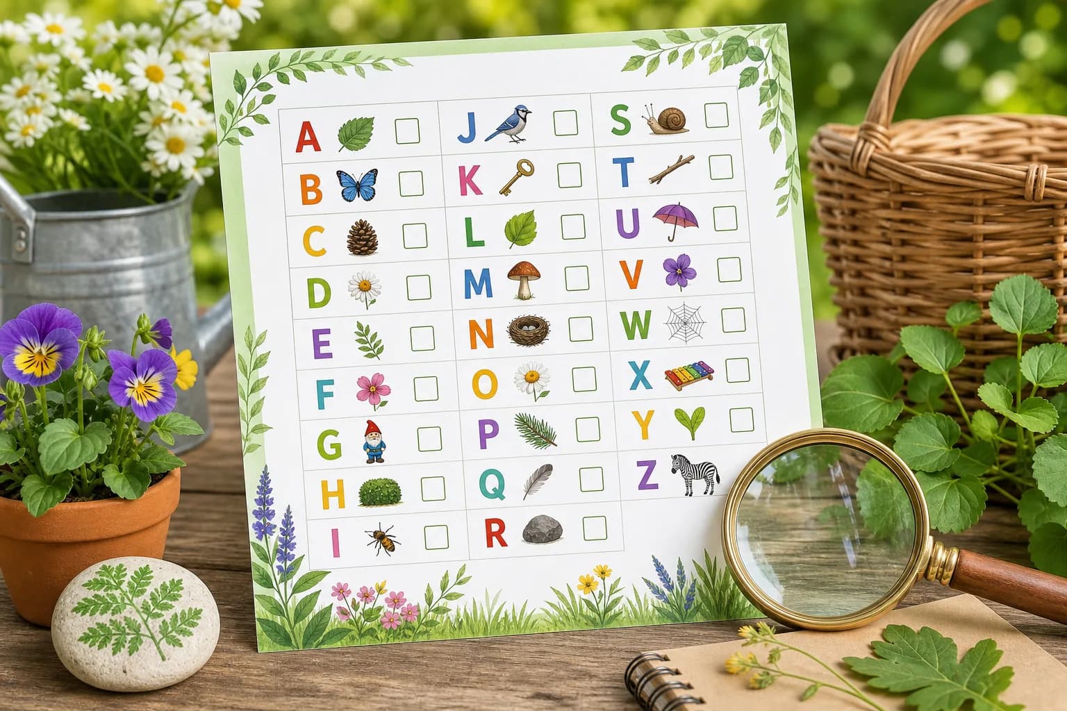 Alphabet Treasure Hunt Sheet printable preview