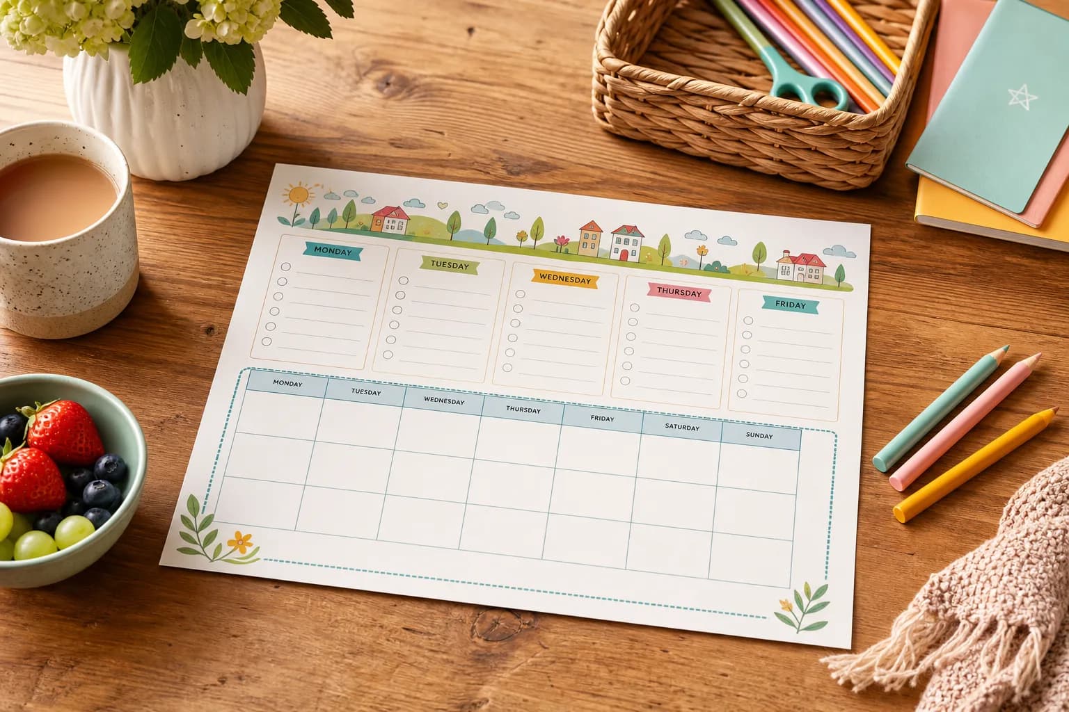 Half Term Activity Planner printable preview