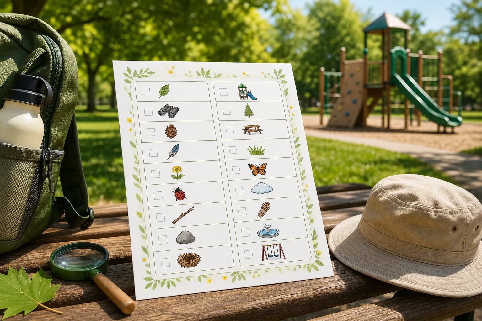 Park Adventure Checklist printable preview
