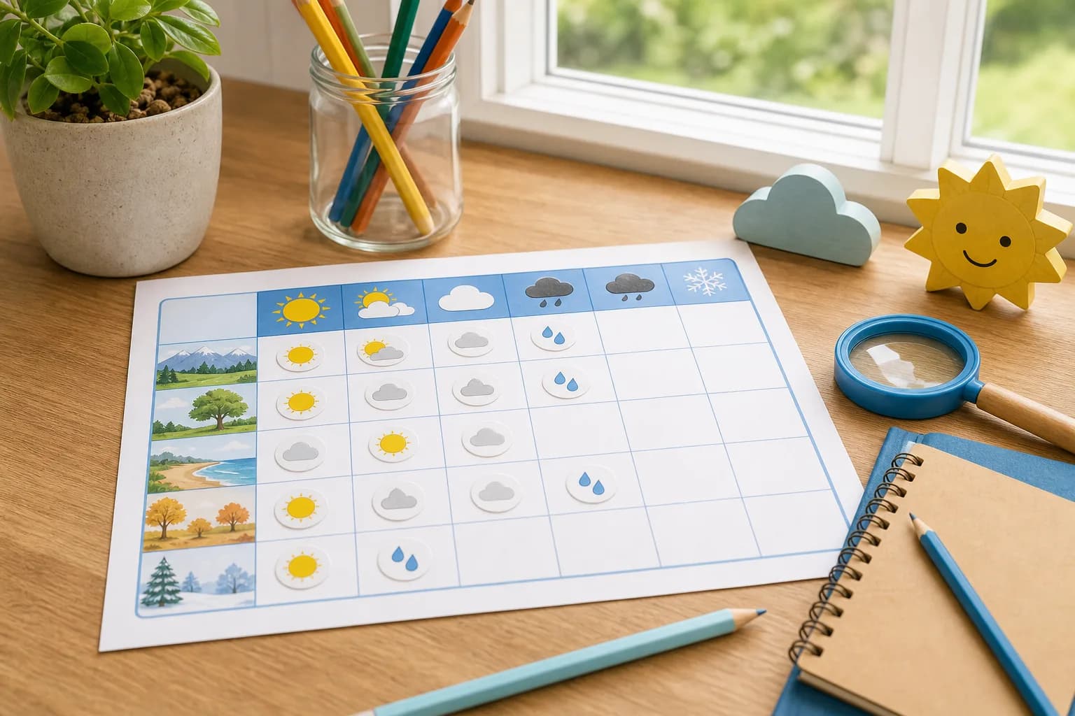Weather Tracker for Kids printable preview