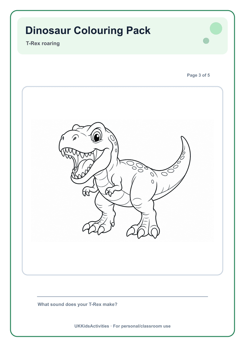 Dinosaur Colouring Pack page 3