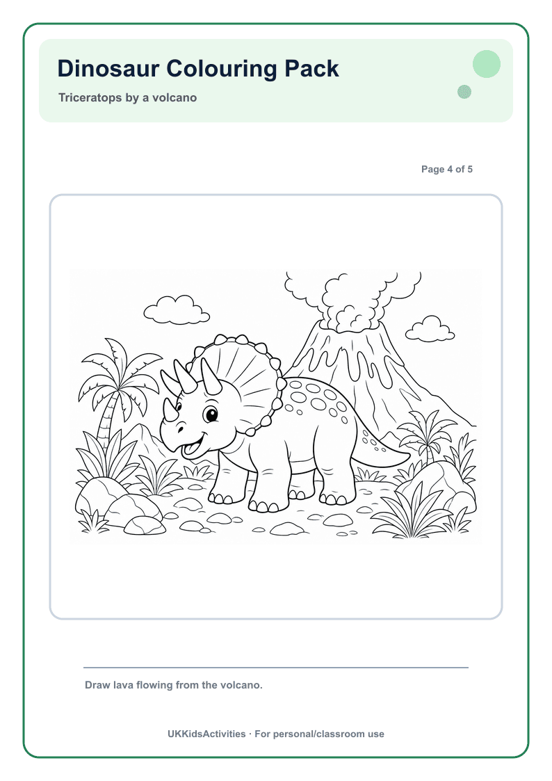 Dinosaur Colouring Pack page 4