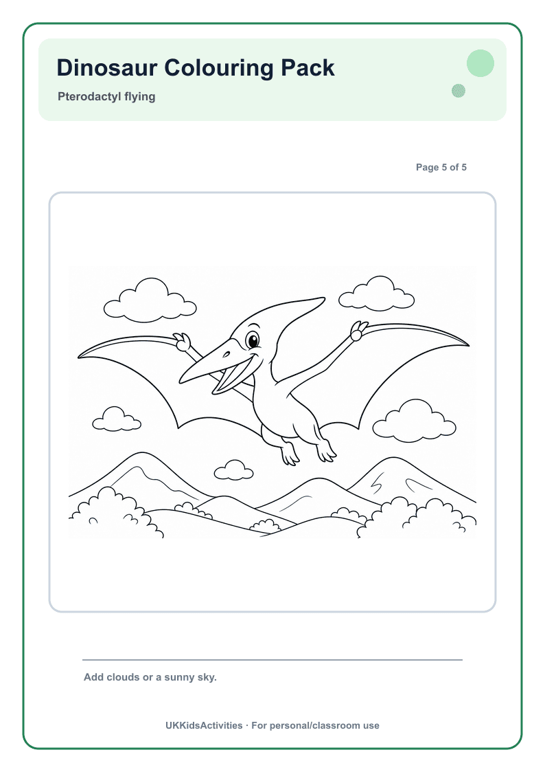 Dinosaur Colouring Pack page 5