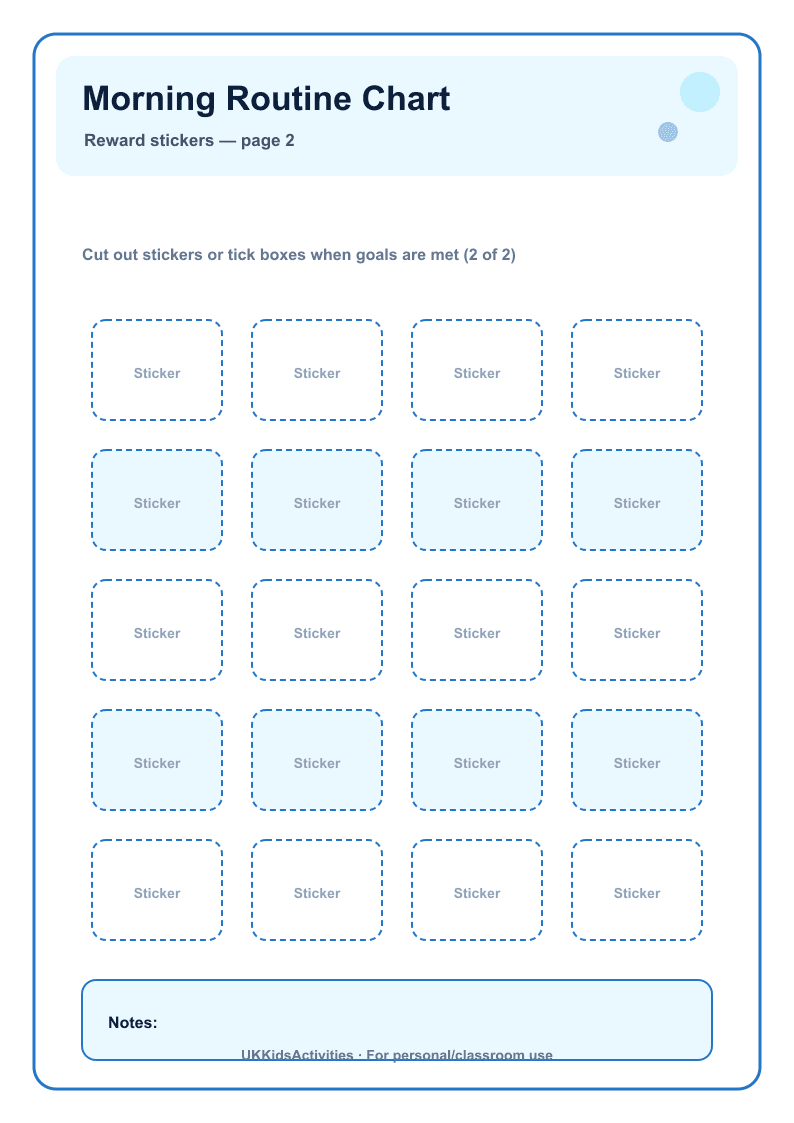 Morning Routine Chart page 2