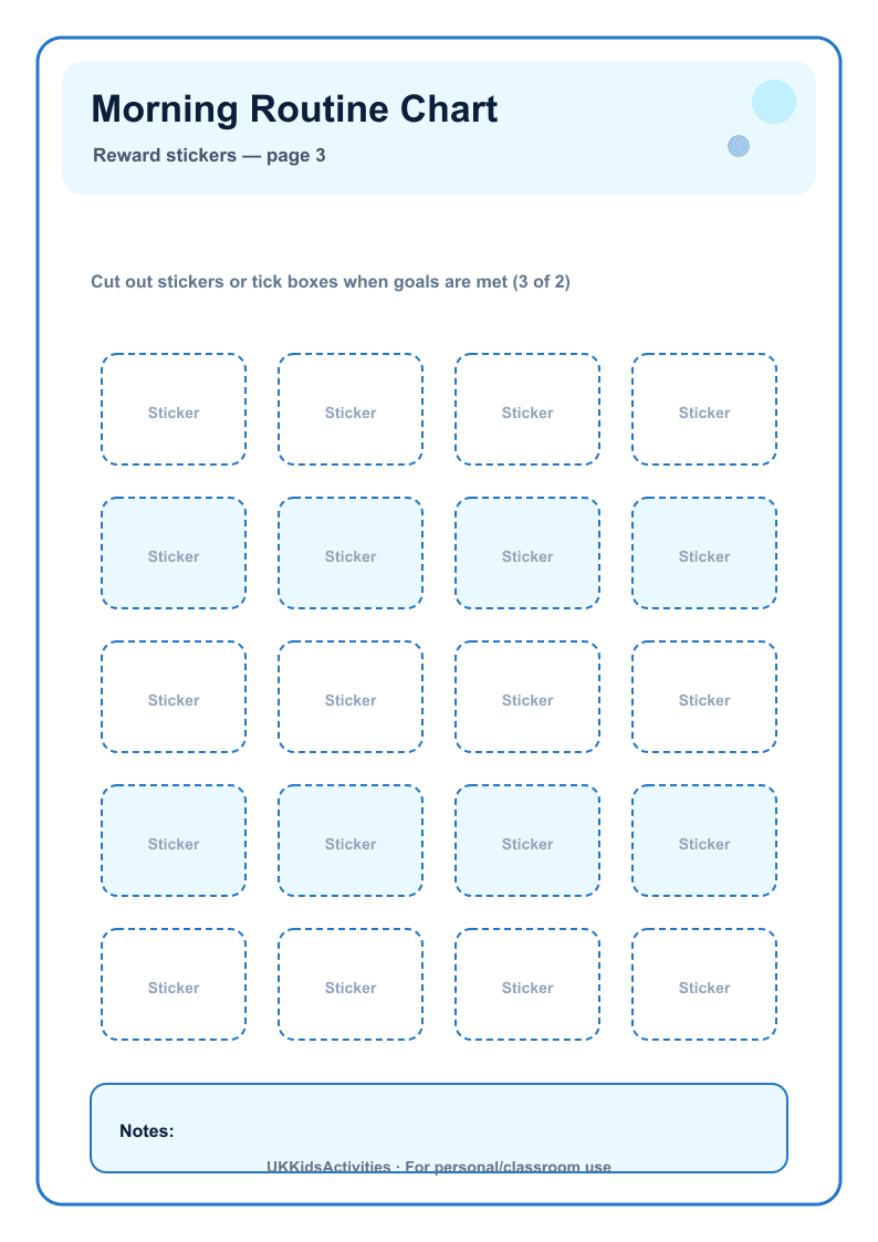 Morning Routine Chart page 3