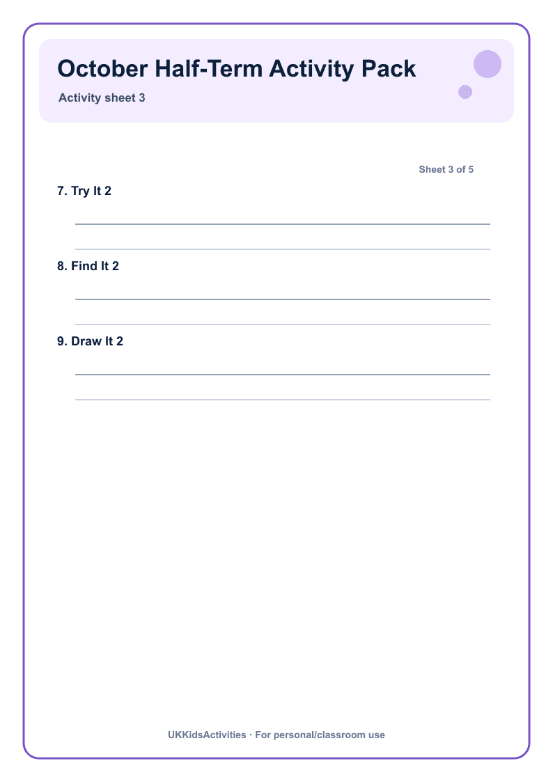 October Half-Term Activity Pack page 3