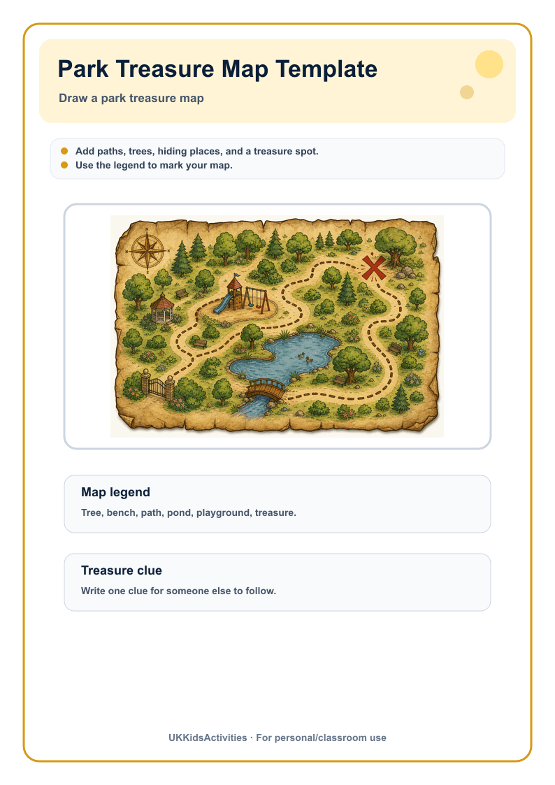 Park Treasure Map Template page 1