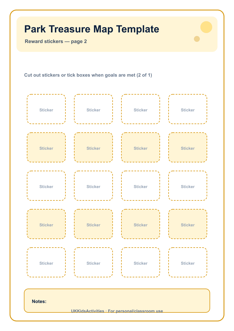 Park Treasure Map Template page 2