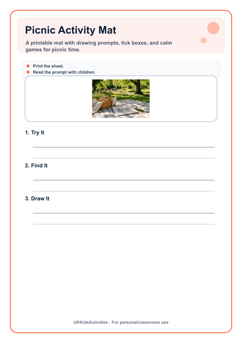 Picnic Activity Mat page 1