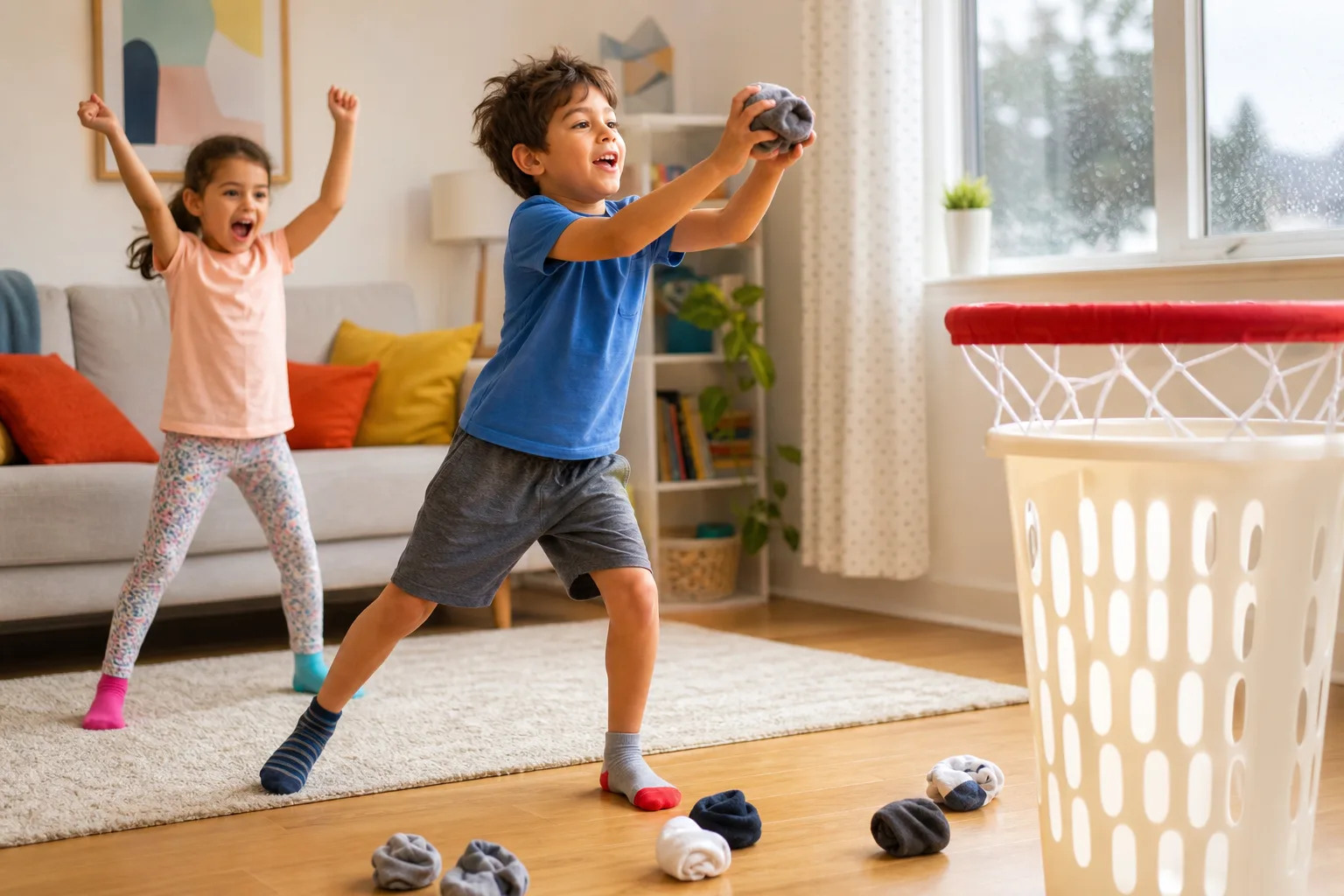 Indoor Sock Basketball activity image