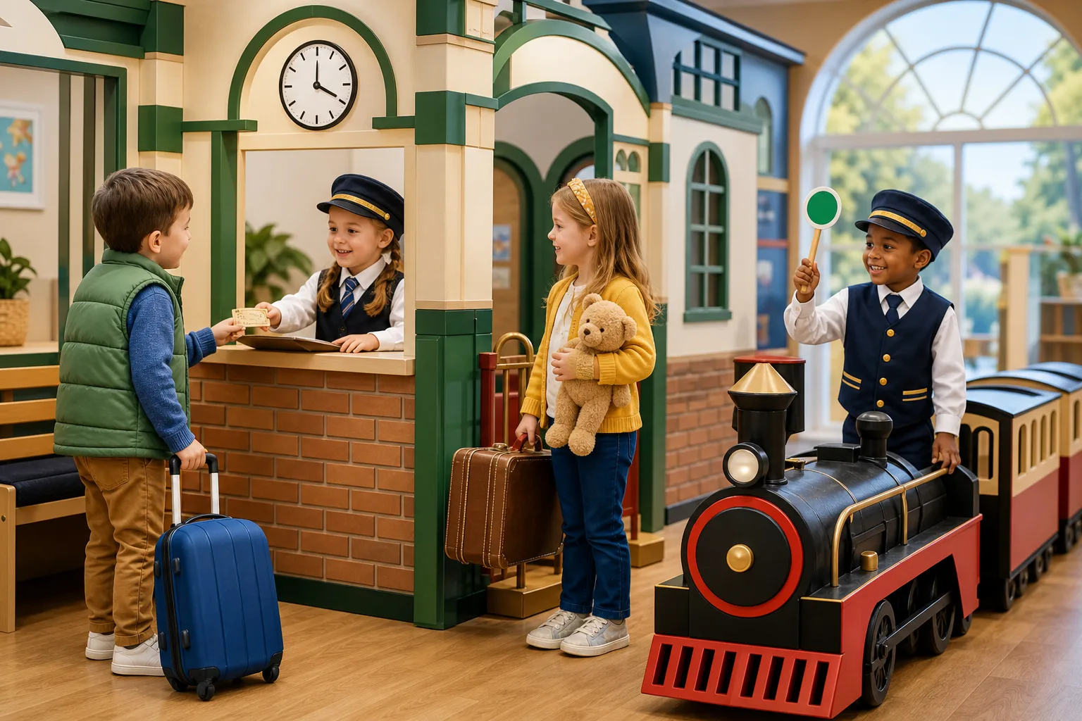 Indoor Train Station Role Play activity image