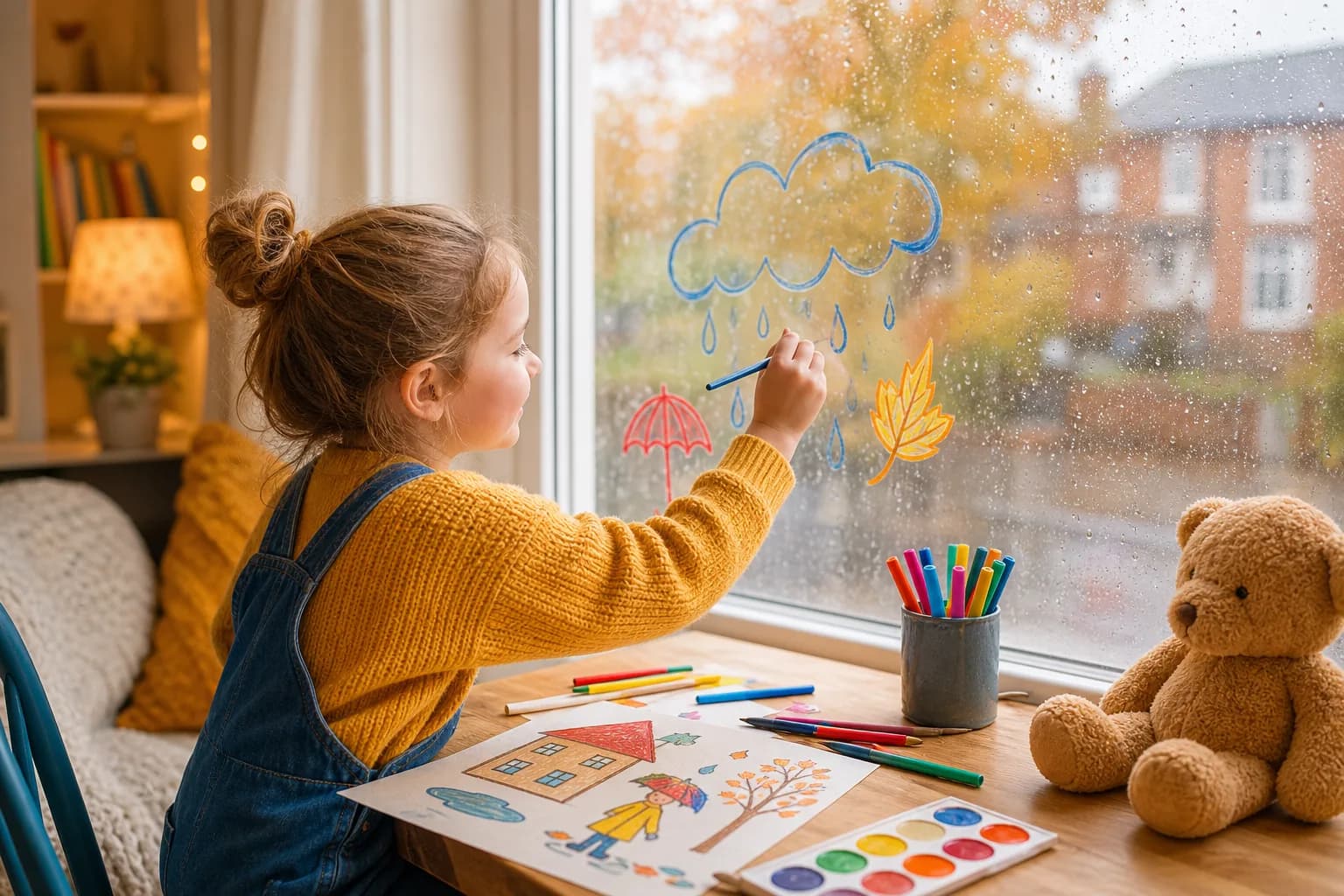 Rainy Window Drawing activity image