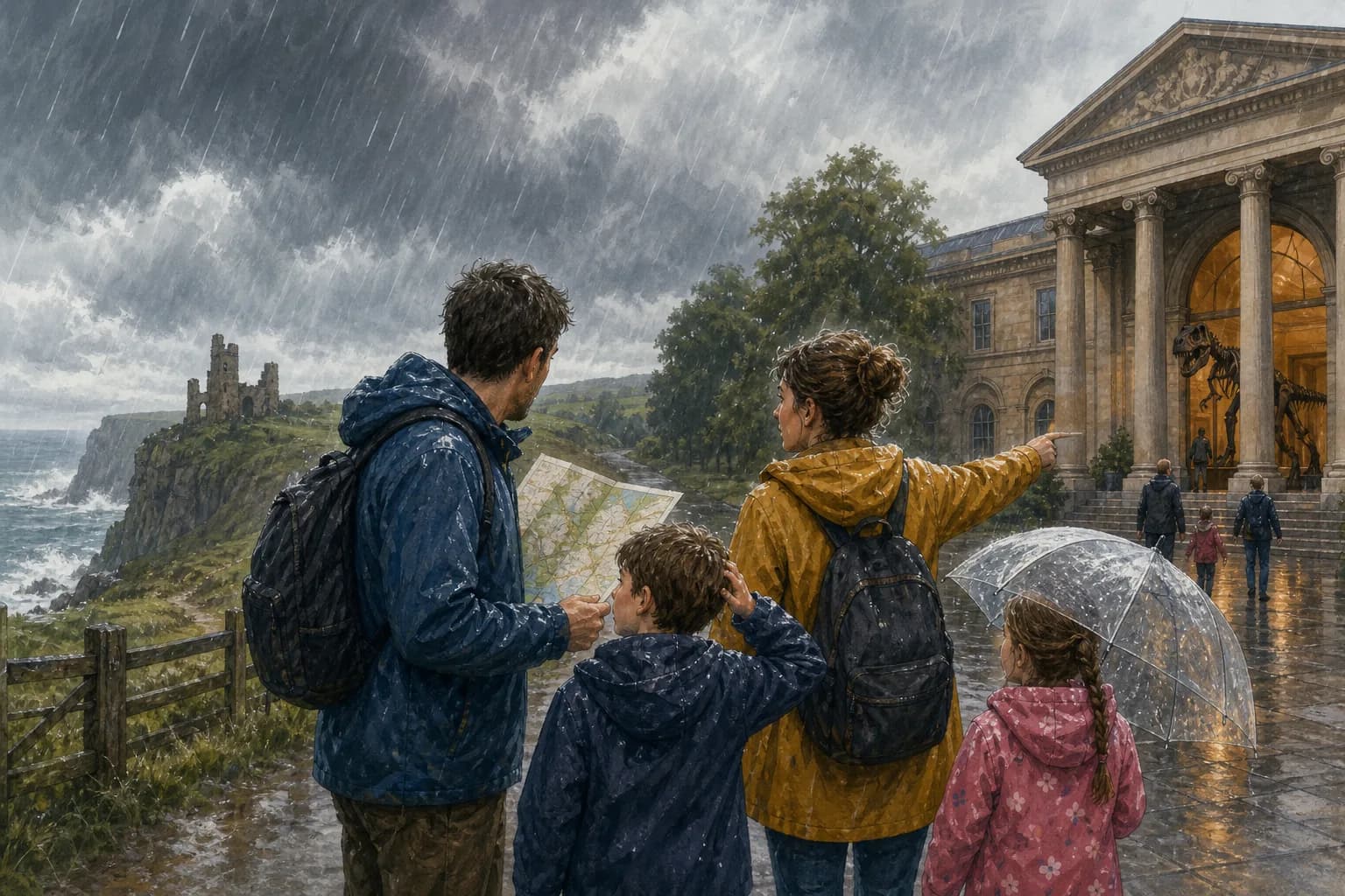 When your day out plan fails: rainy-day pivots that still work