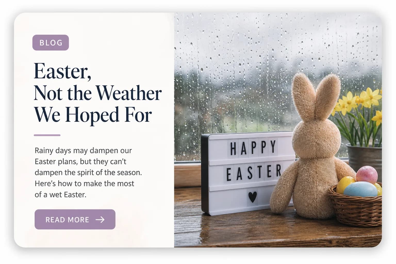 Easter holiday ideas when the weather will not cooperate blog illustration