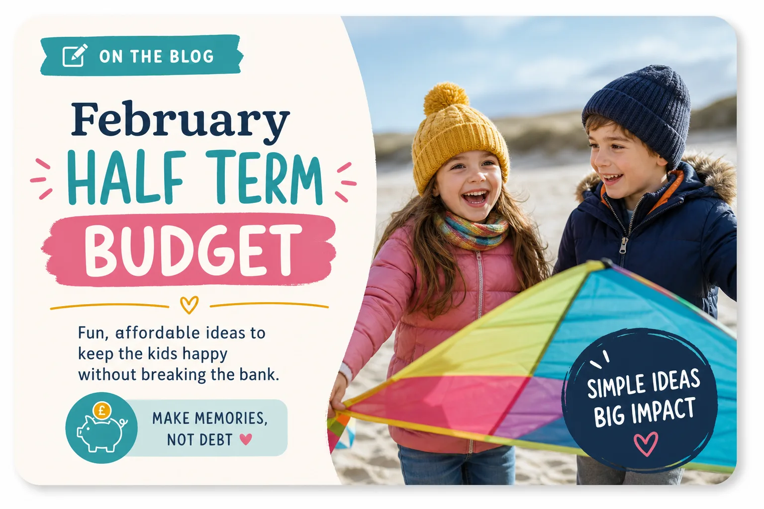 February half term survival guide on a budget blog illustration