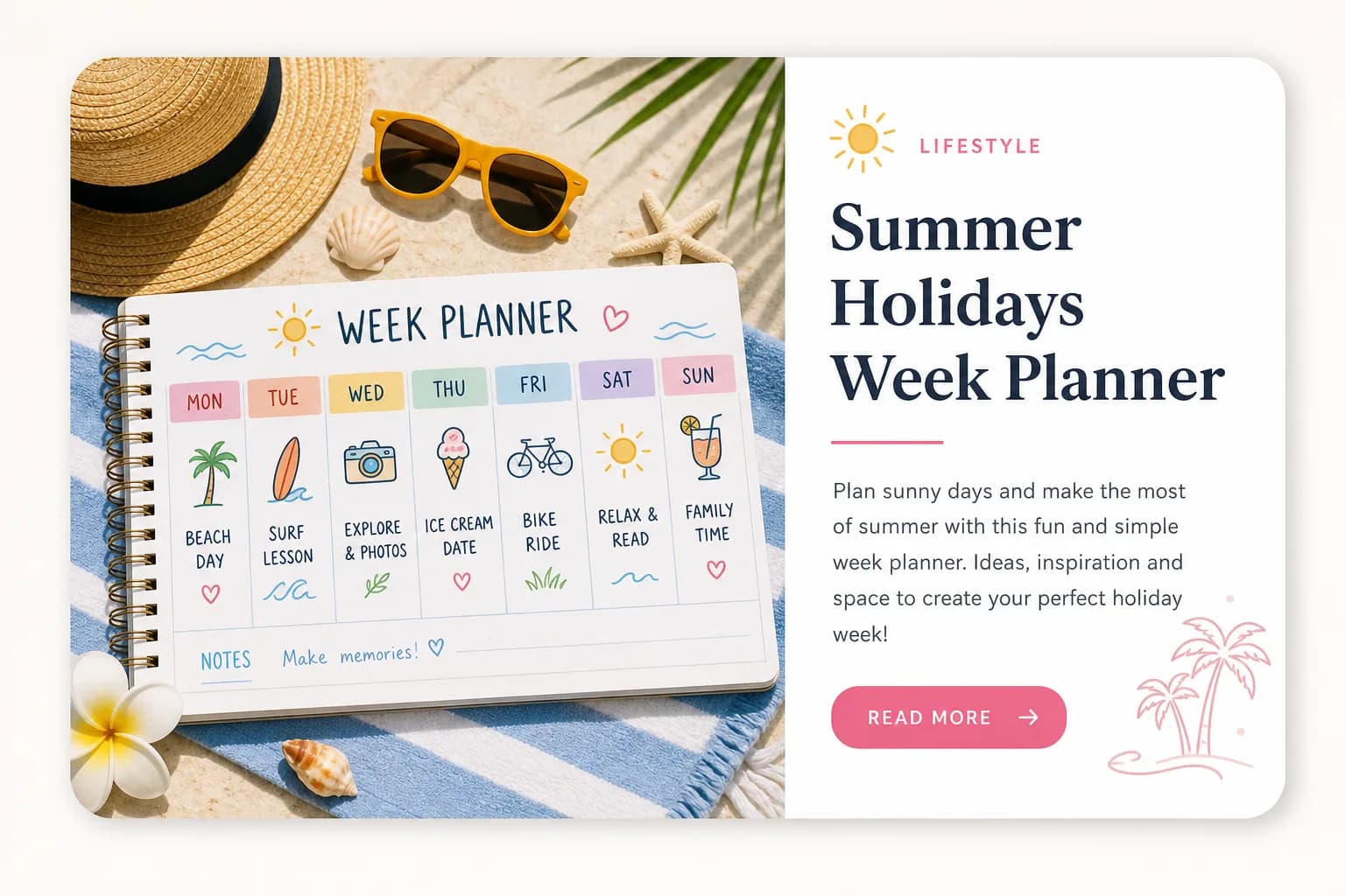 Summer holidays week-by-week: a plan for one child, not six weeks of camps blog illustration