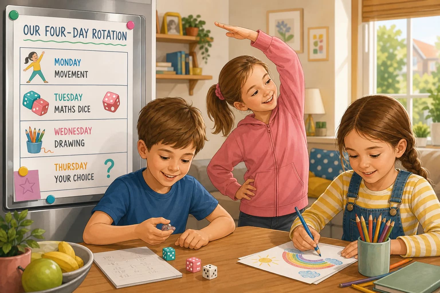 Our four-day rotation blog illustration