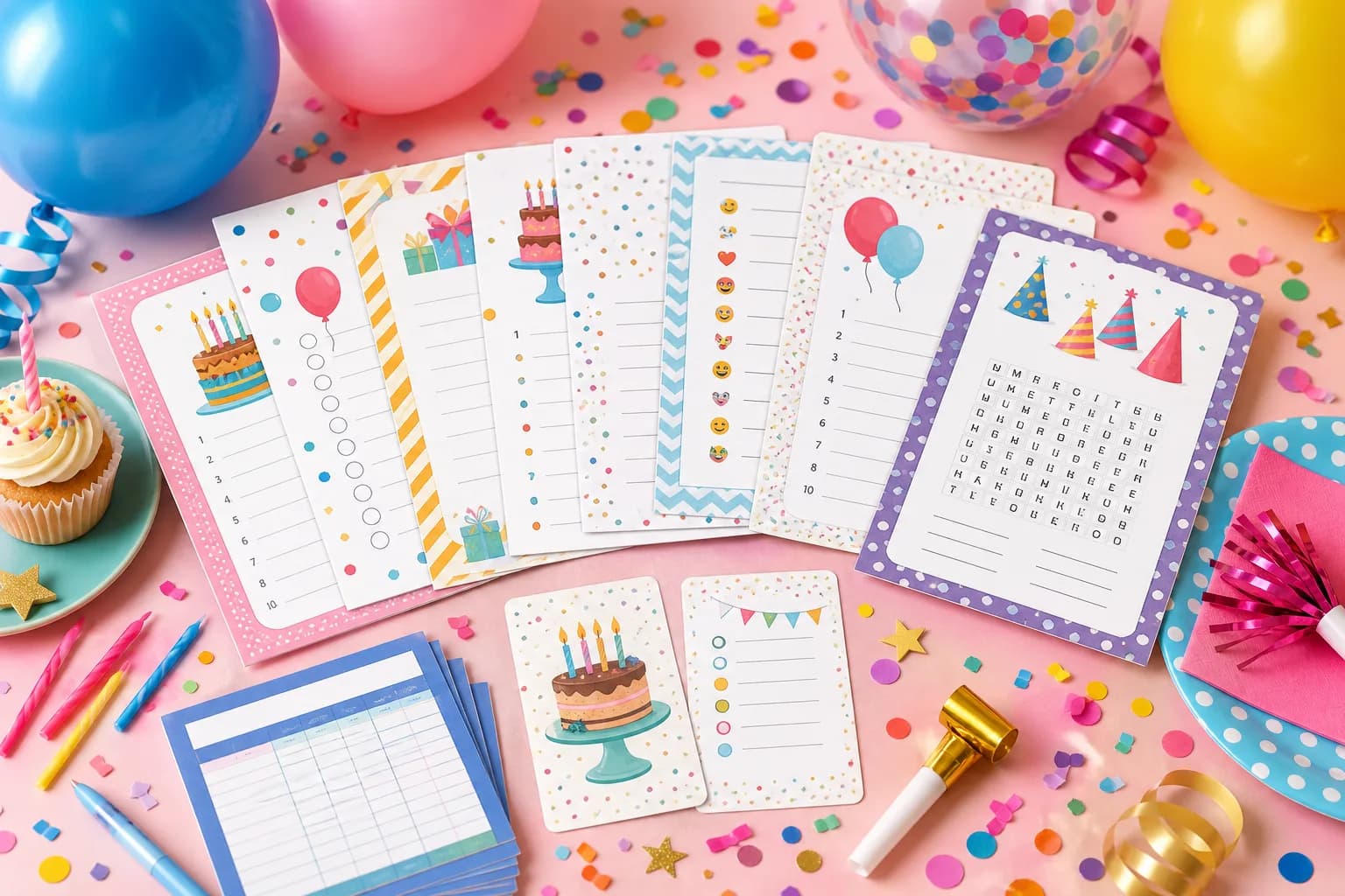 Birthday Party Games Pack printable preview
