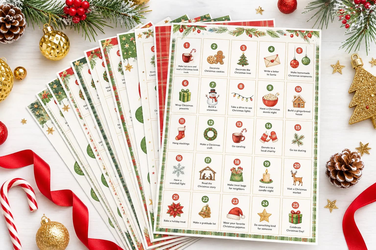 Christmas Activity Countdown printable preview