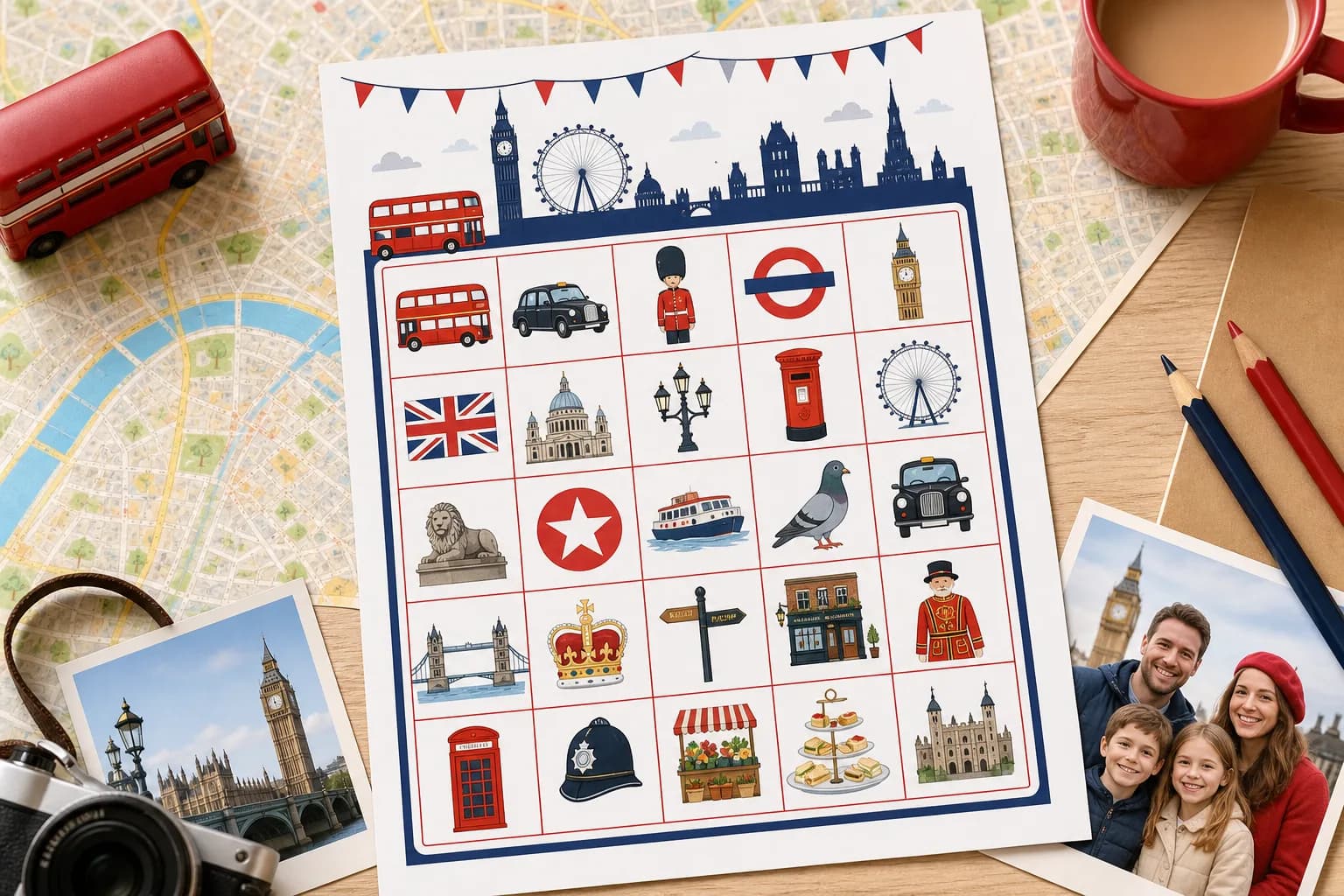 London Day Out Bingo printable preview