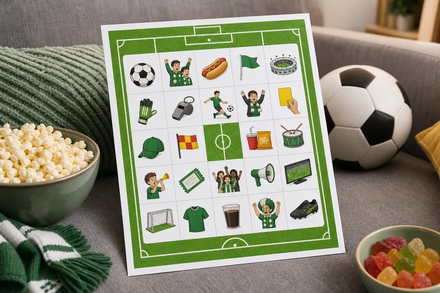 Match Day Bingo printable preview