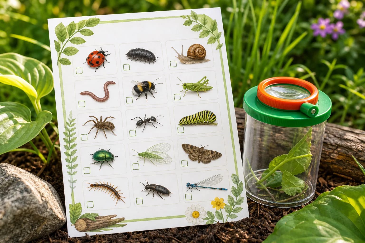 Mini Beast Safari Sheet printable preview