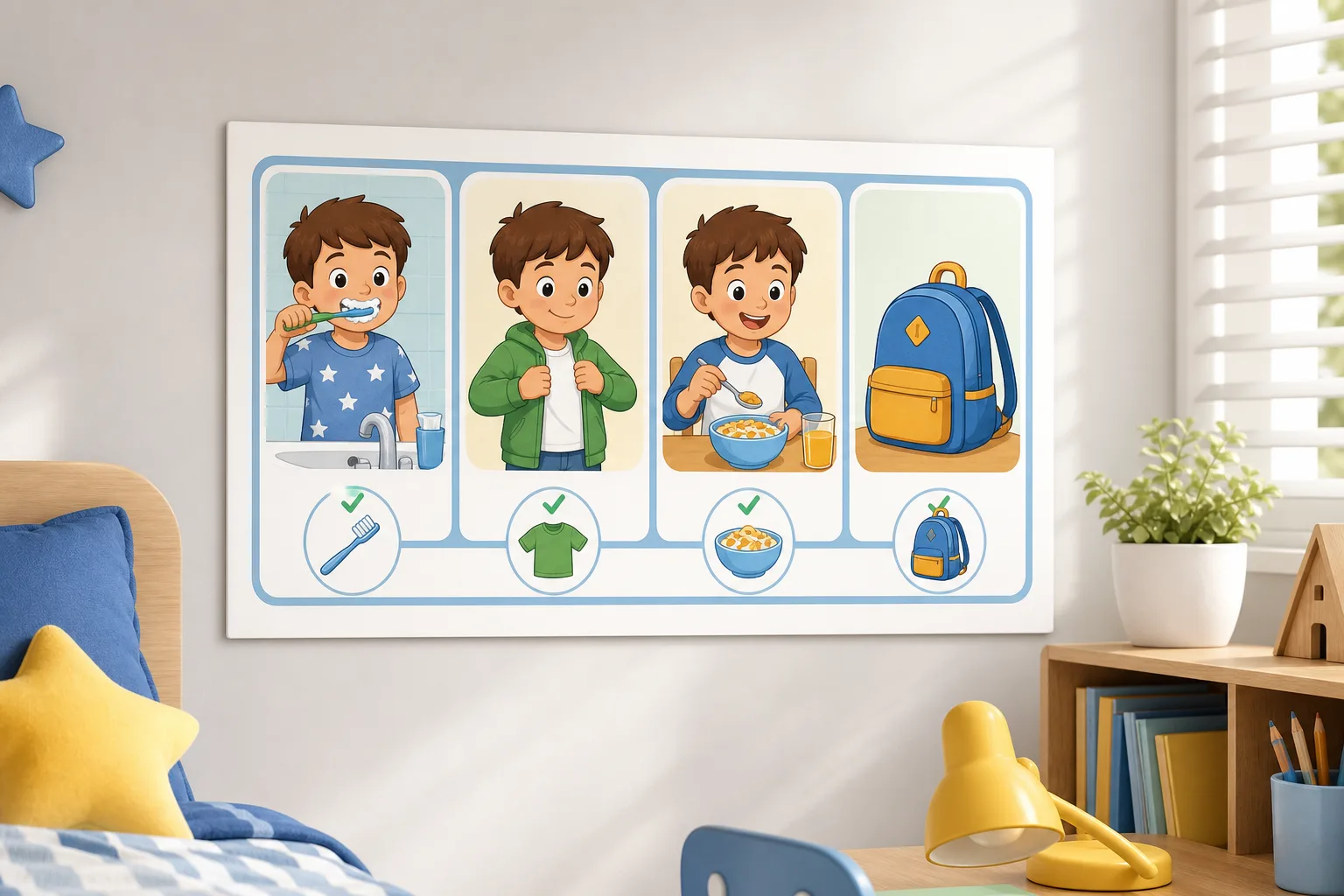 Morning Routine Chart printable preview