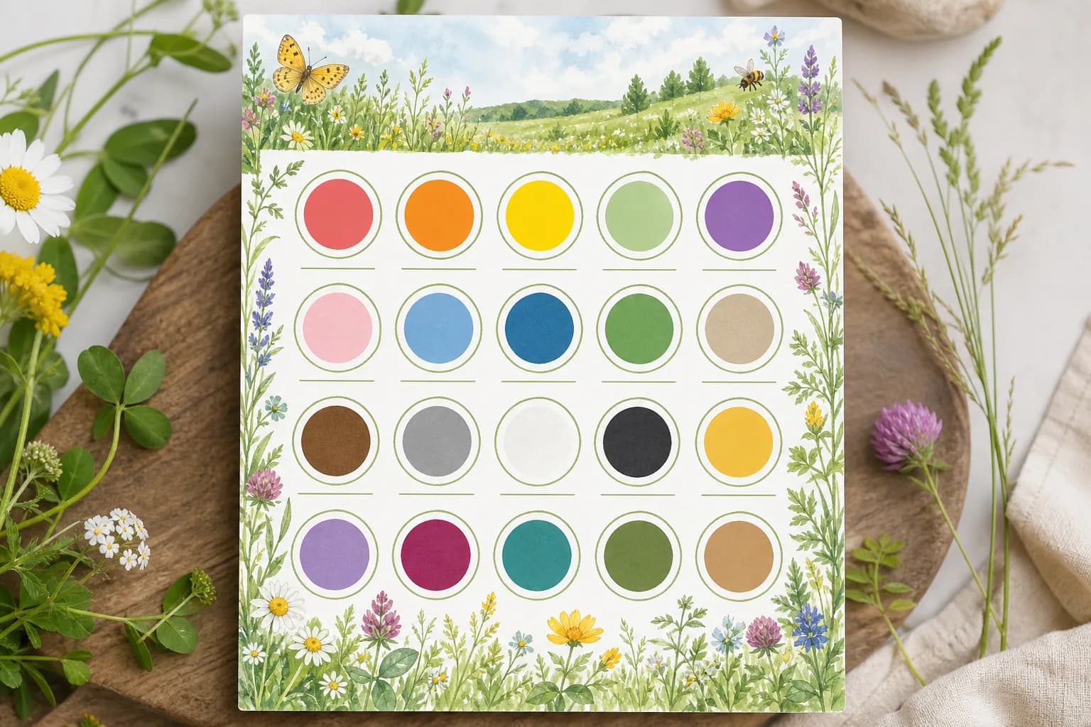 Nature Colour Hunt Sheet printable preview