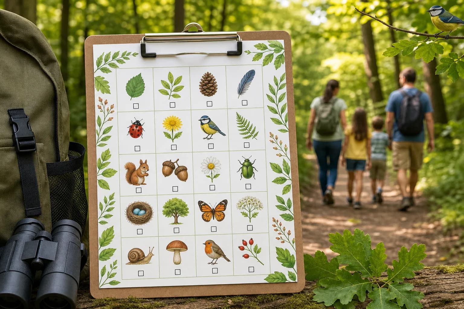 Nature Walk Checklist printable preview
