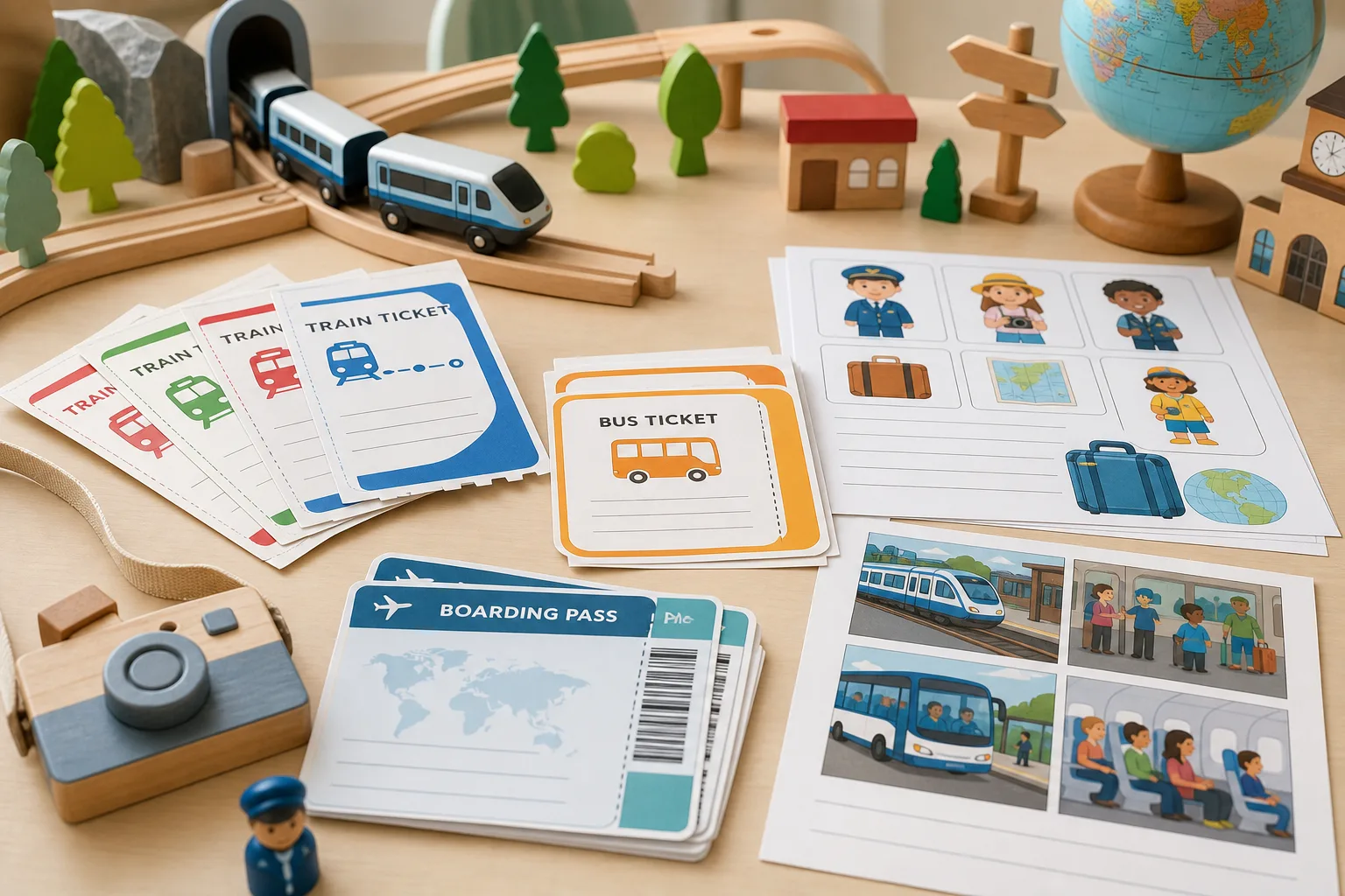 Travel Ticket Role Play Pack printable preview